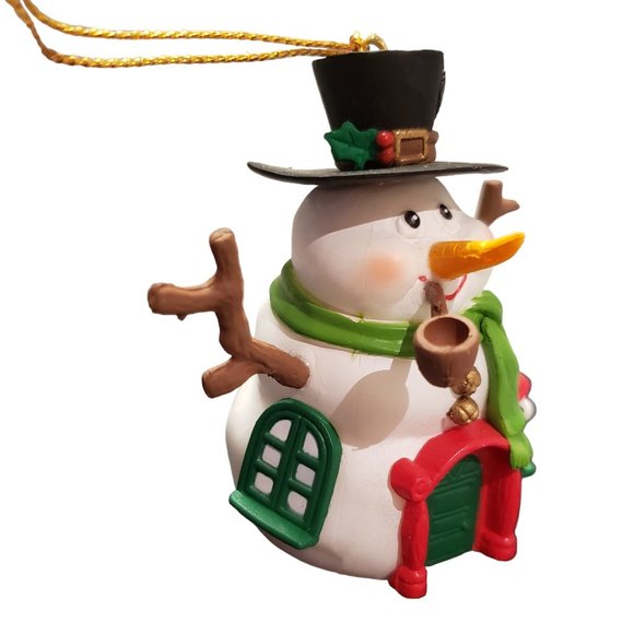 Traditions Collectible Snowman House with Penguin Gift Vintage Ornament - Picture 5 of 10